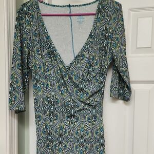 Paisley Faux Wrap Dress